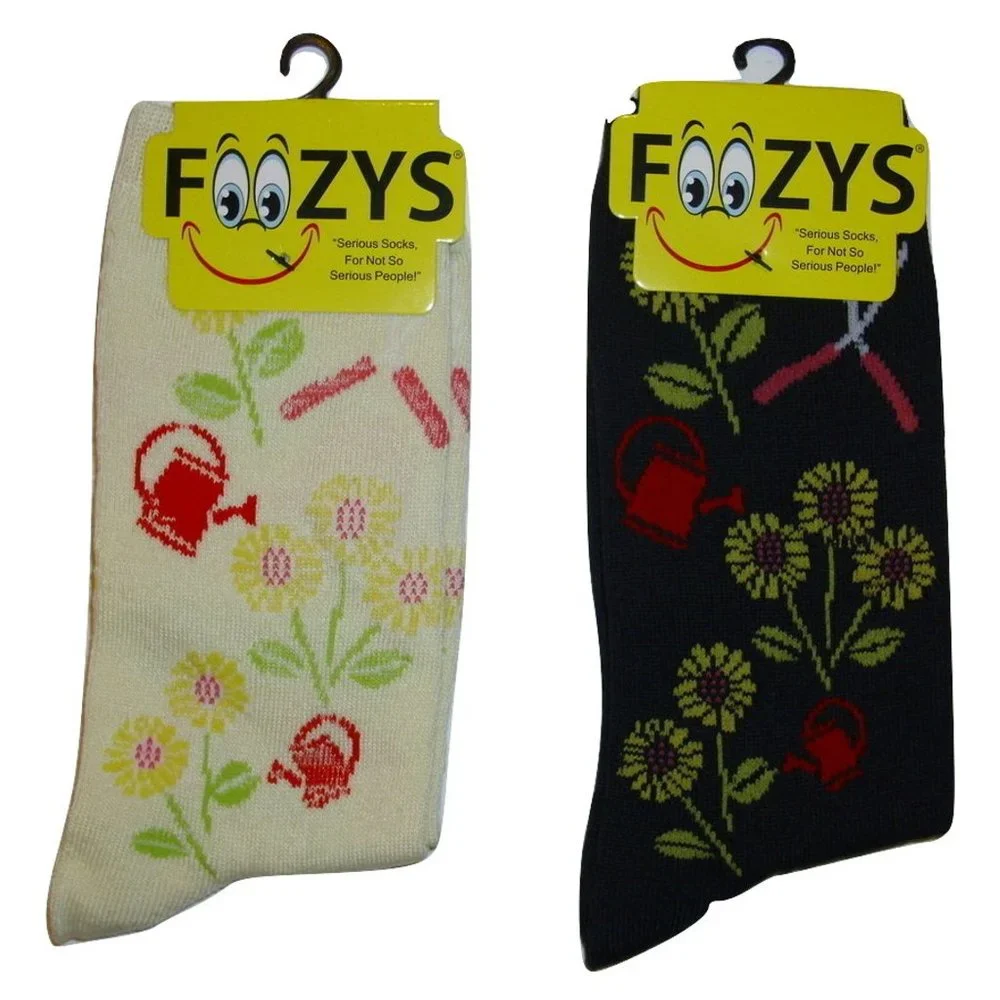 Gardening Outdoors Plants Water Sun Soil Garden Foozys Socks 2 Pairs Women's